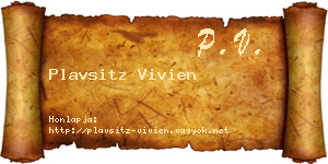 Plavsitz Vivien névjegykártya
